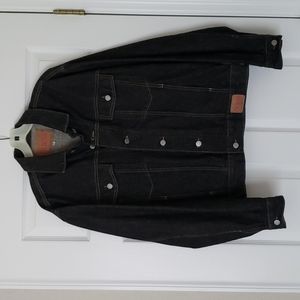 90's Vintage Guess U.S.A. Men's Black Denim Jean Jacket size M